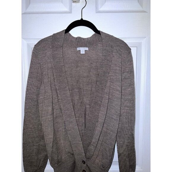 GAP Womens V-Neck Button Front Lightweight Ultrasoft Wool Cardigan Sweater Sz M - Picture 4 of 10